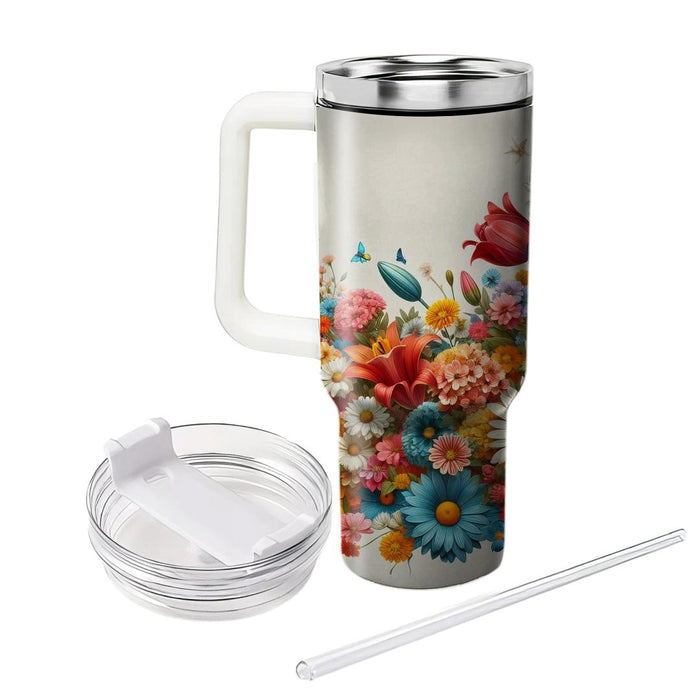 Whimsical Flower Garland  Insulated Tumblers