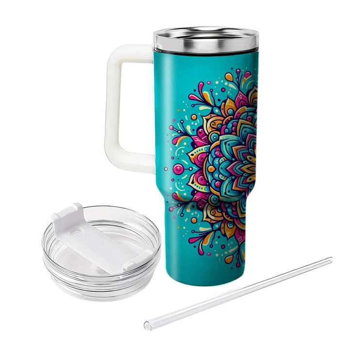 Bright Colorful Mandala  Decorative Tumblers