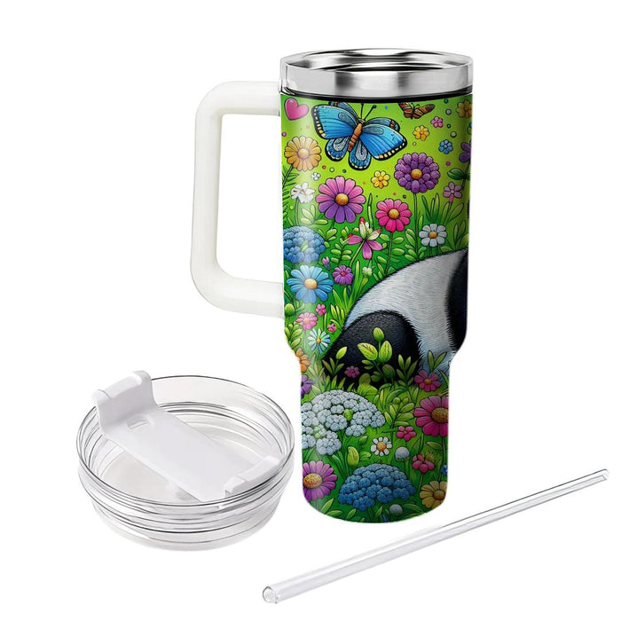 Gentle Panda Meadow  Custom Tumblers