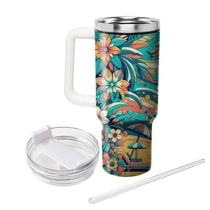 Tropical Summer Escape  Tumblers With Lids