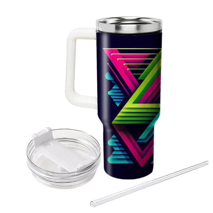 Technicolor Triangles  Tumblers For Gifts