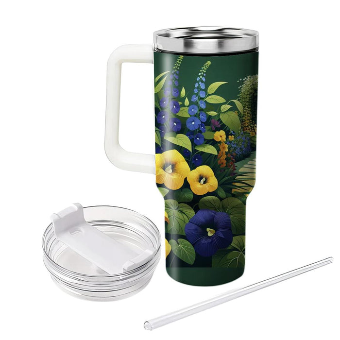 Vibrant Garden Pathway  Travel Tumblers