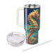 Vivid Coral Reef Seahorse  Decorative Tumblers