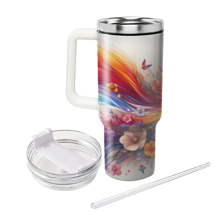 Spring Rainbow Garden  Travel Tumblers