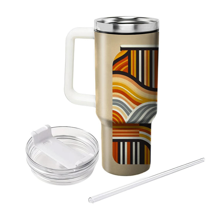 Vintage Vibe Stripes  Tumbler Cups