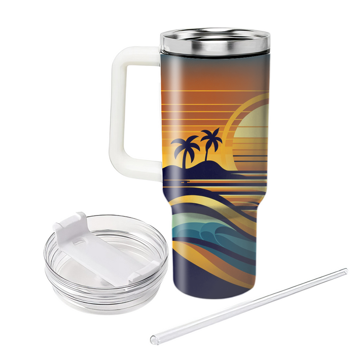 Sunset Surf  Tumblers With Lids