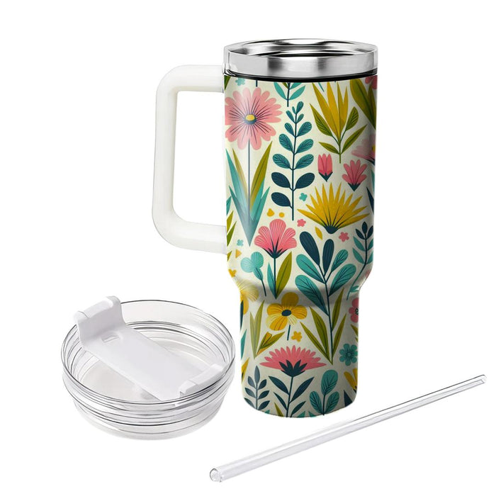 Sunny Meadow Pattern  Tumblers With Lids