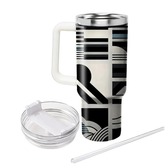 Abstract Striped Elegance  Tumblers With Lids