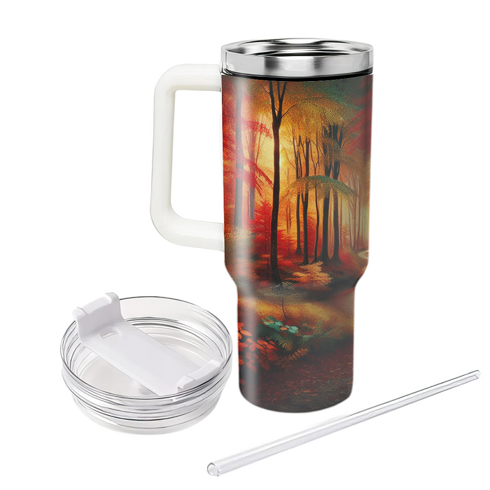 Autumn Forest Trail  Travel Tumblers