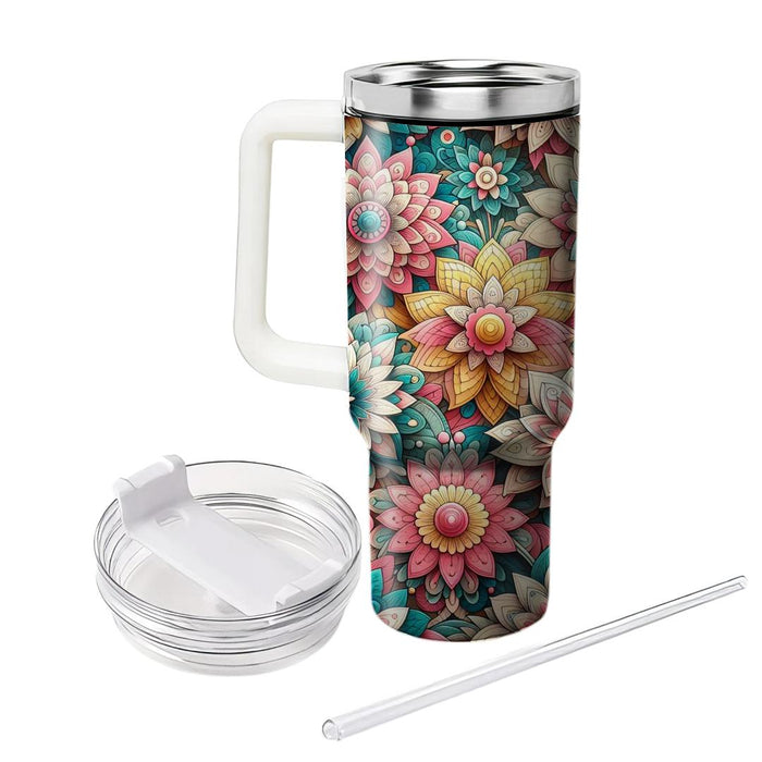 Whimsical Floral Pattern  Travel Tumblers