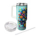 Whimsical Flower Burst Insulated Tumblers