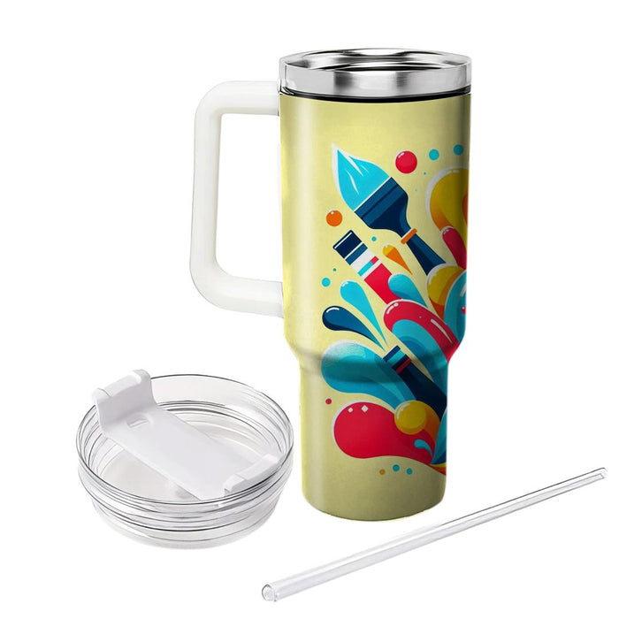 Abstract Paint Splash  Tumblers With Lids