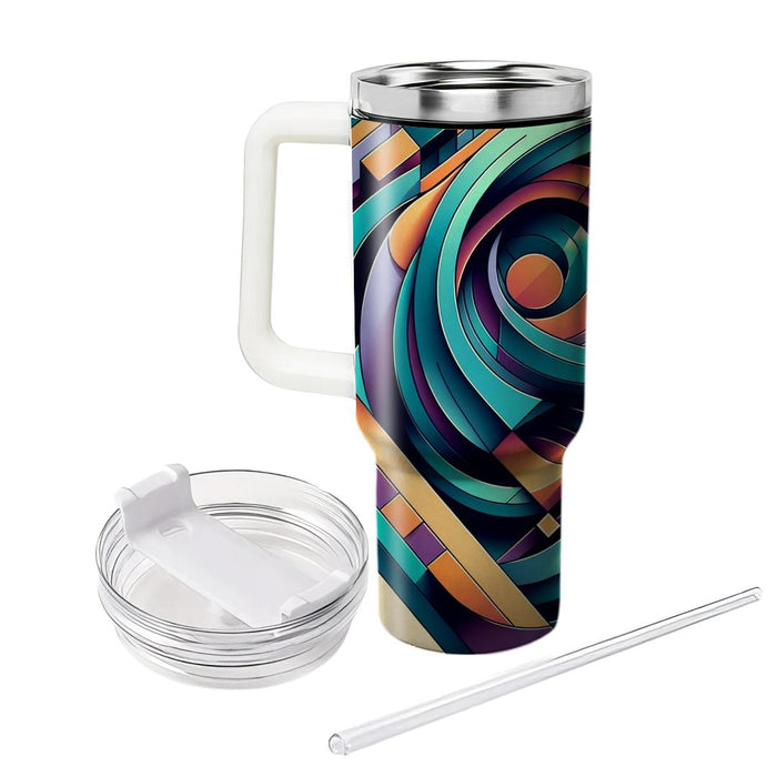 Retro Geometry Fusion  Tumbler Cups