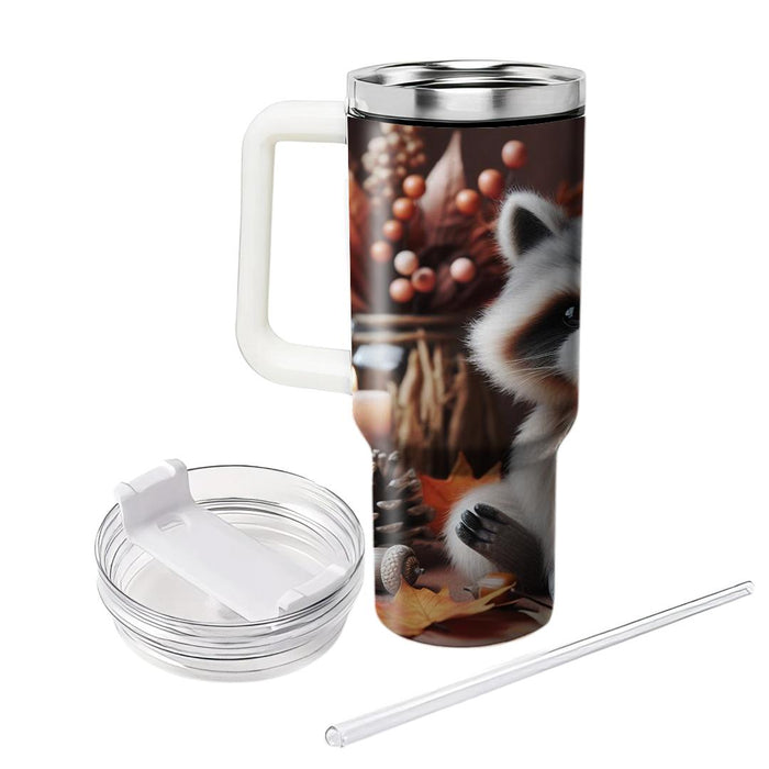 Whimsical Raccoon Adventures  Travel Tumblers