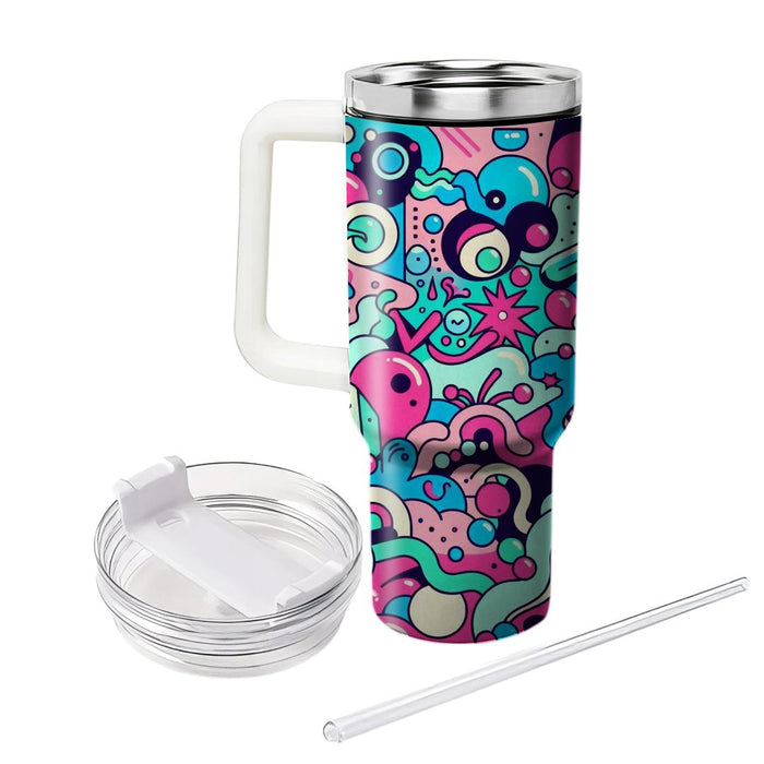 Whimsical Doodle Delight  Tumblers With Lids