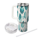 Stylized Feather Pattern  Insulated Tumblers