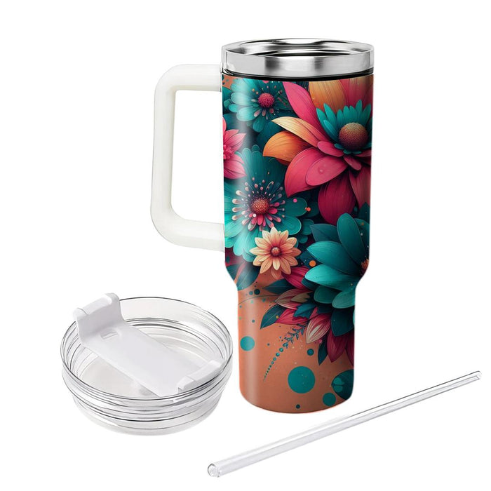 Radical Floral Splash  Insulated Tumblers