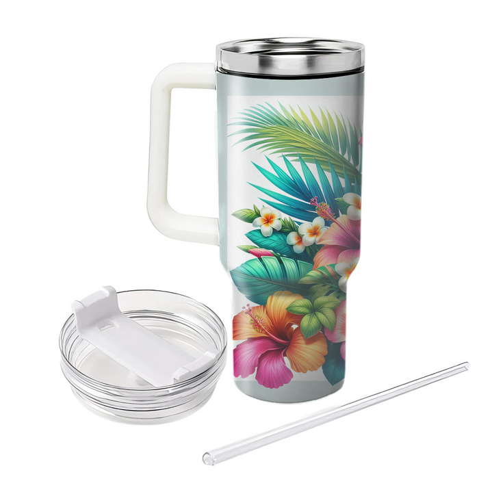 Tropical Paradise Bloom  Travel Tumblers