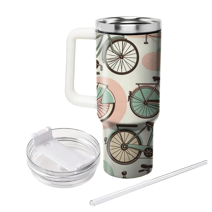 Vintage Bicycle Motif  Insulated Tumblers