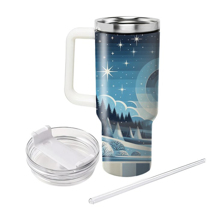 Winter Night Sky  Personalized Tumblers