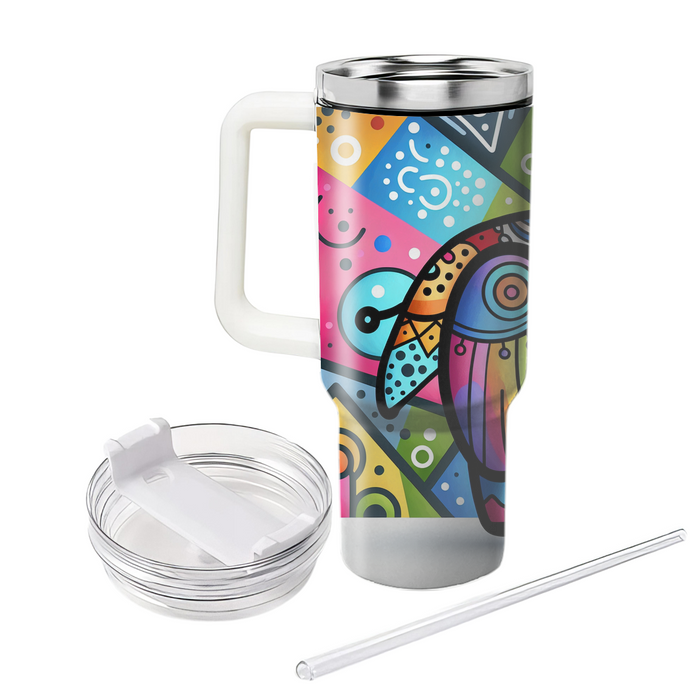 Funky Elephant Patterns  Tumbler Cups