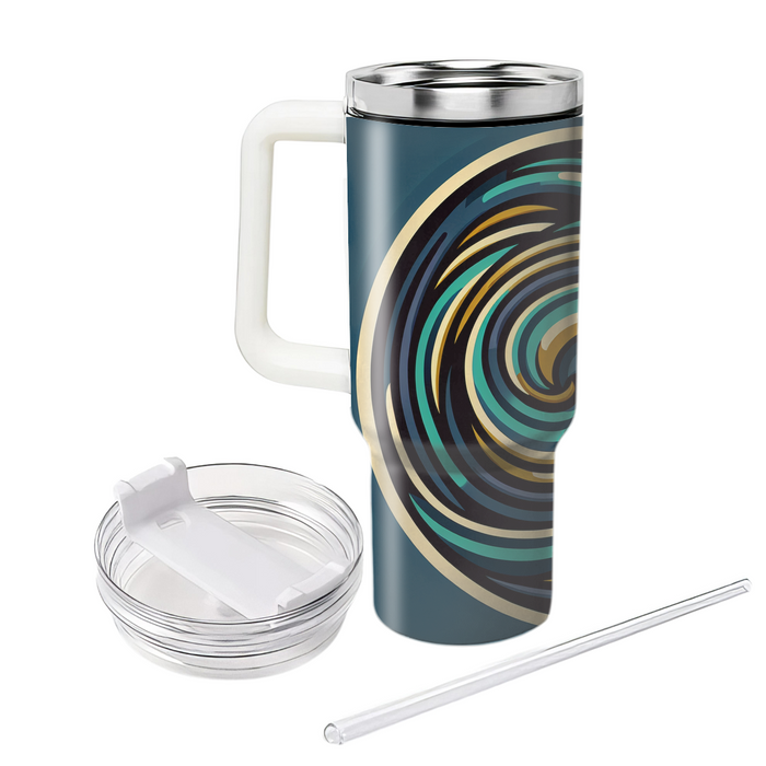 Abstract Spiral Pattern Tumbler Cups