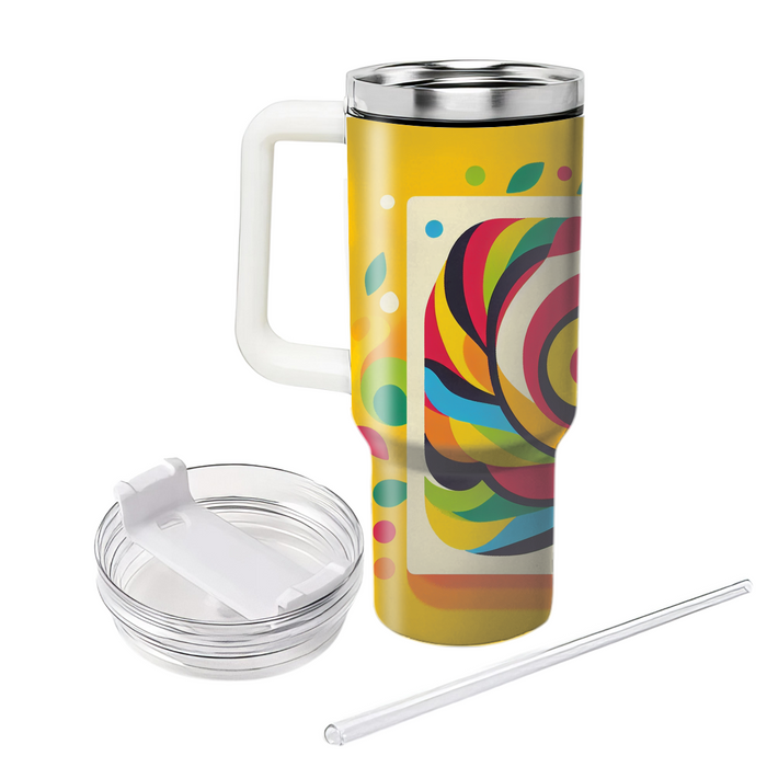 Colorful Spiral Pattern Tumbler Cups