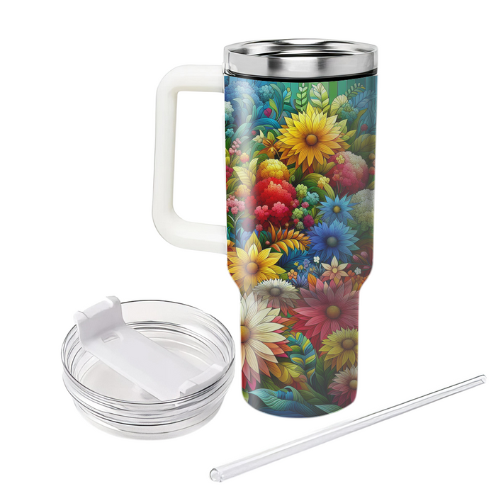 Vivid Garden Harmony  Travel Tumblers