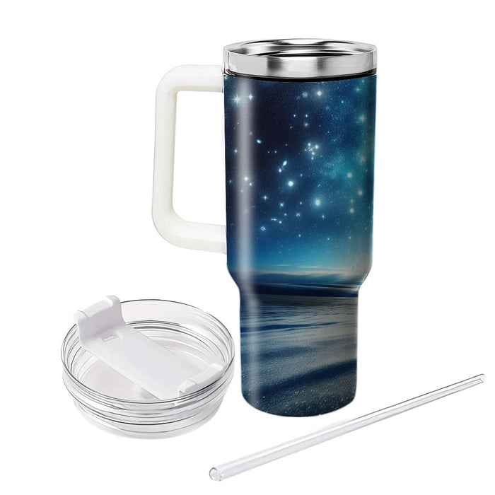 Winter's Blue Night  Travel Tumblers