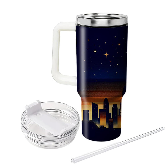 Retro Nightscape  Decorative Tumblers