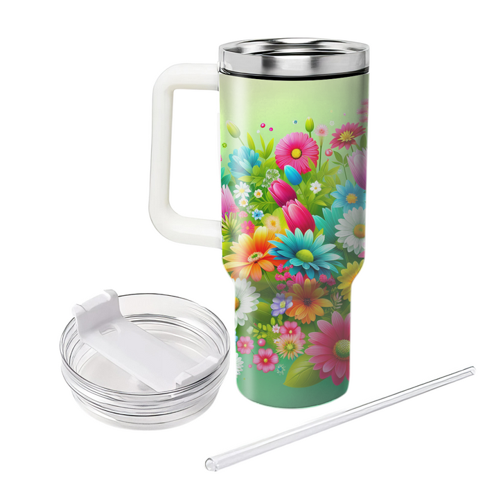 Spring Flower Power  Tumbler Cups