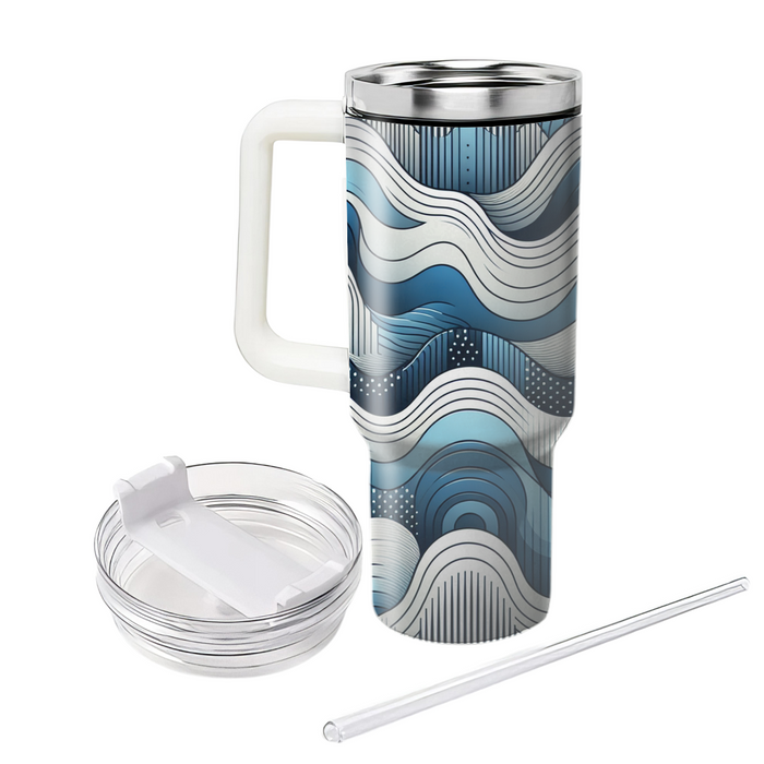 Geometric Wave Pattern  Decorative Tumblers