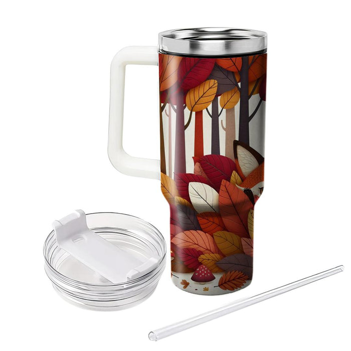 Whimsical Fox In The Woods  Personalized Tumblers