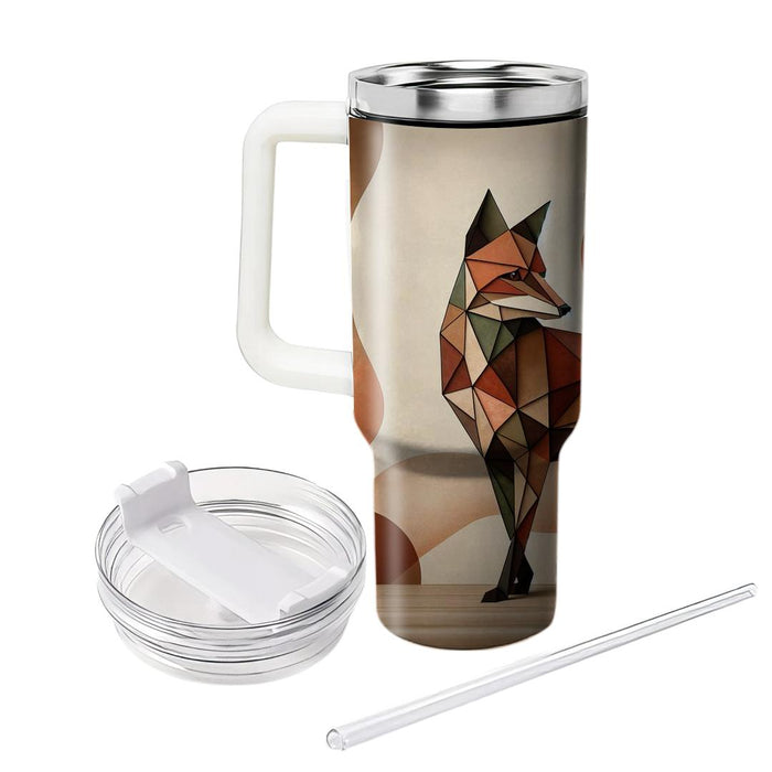 Geometric Fox Enigma  Travel Tumblers