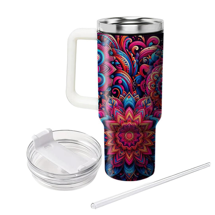 Vibrant Festival Patterns  Personalized Tumblers