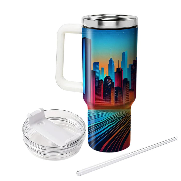 Synth City Lights  Insulated Tumblers