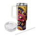 Abstract Flower Burst  Travel Tumblers