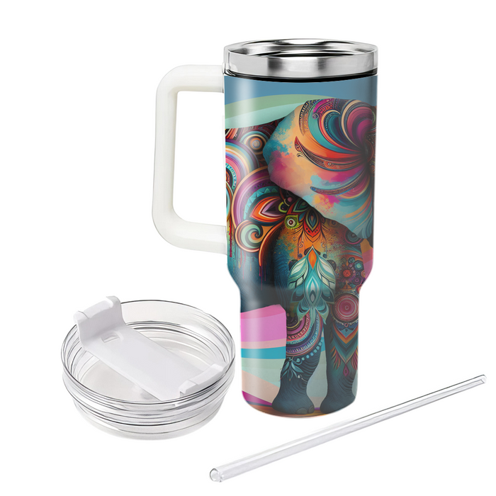 Bohemian Elephant Journey  Decorative Tumblers