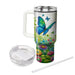 Floral Butterfly Embrace  Decorative Tumblers