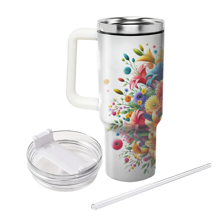 Radiant Floral Bliss  Travel Tumblers