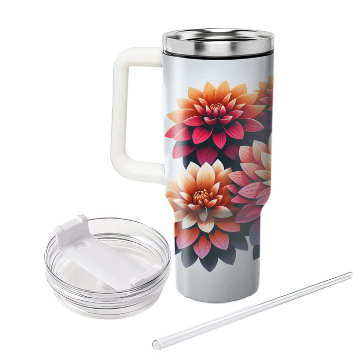 Sunset Dahlia  Unique Tumblers