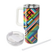 Geometric Rainbow Stripes  Custom Tumblers