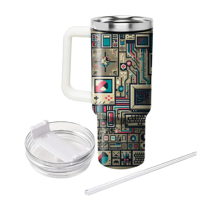 Vintage Computer Aesthetic  Travel Tumblers