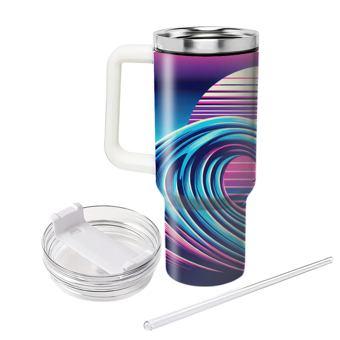 Retro Glow Wave  Tumbler Cups