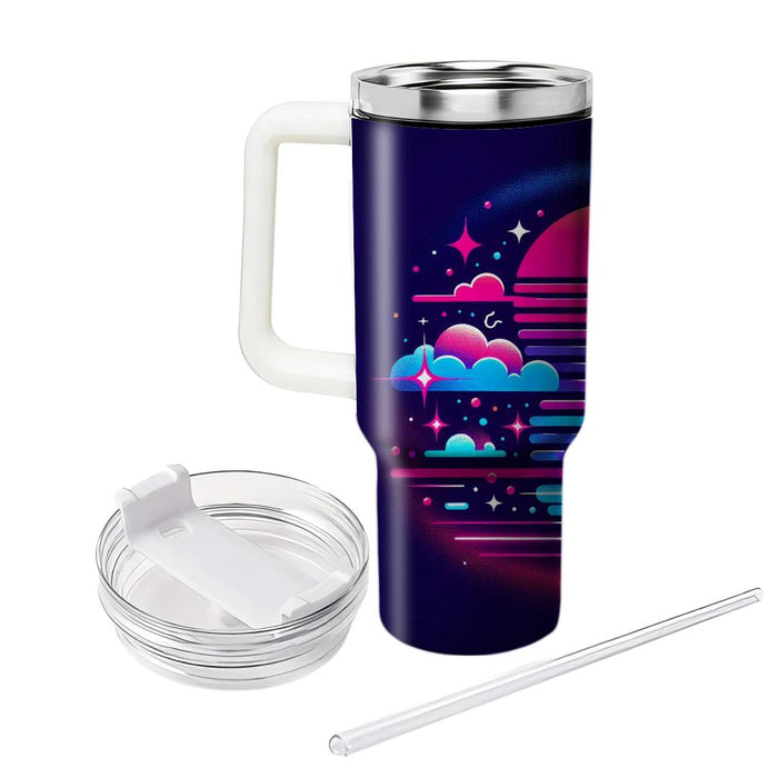 Retro Neon Gradient  Travel Tumblers