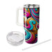 Funky Wave Patterns  Travel Tumblers