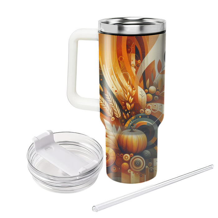 Abstract Harvest - Modern Thanksgiving  Tumbler Cups