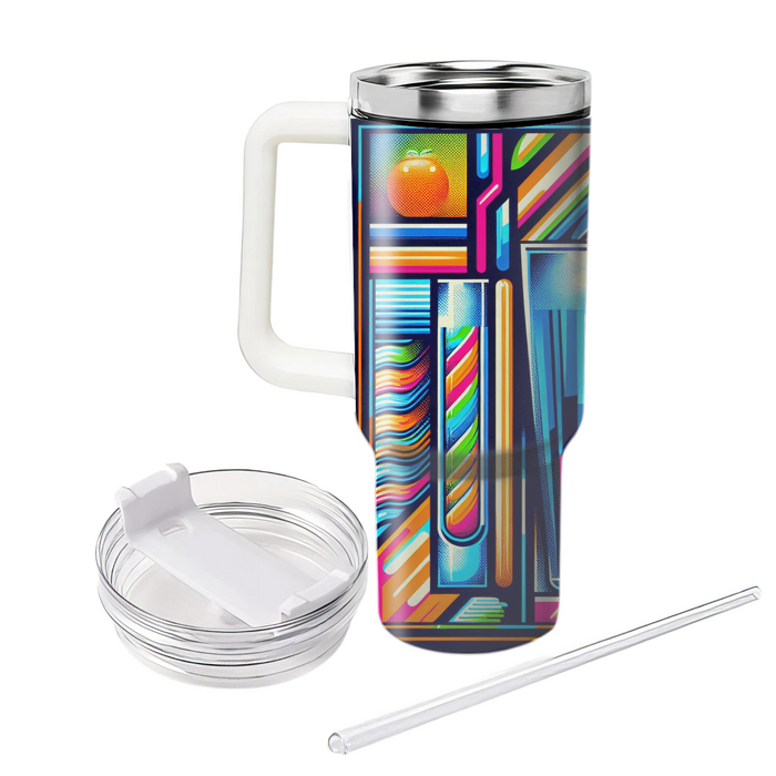 Rad Retro Lines  Custom Tumblers