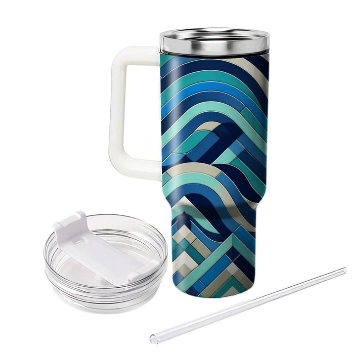 Dynamic Geometric Wave  Custom Tumblers