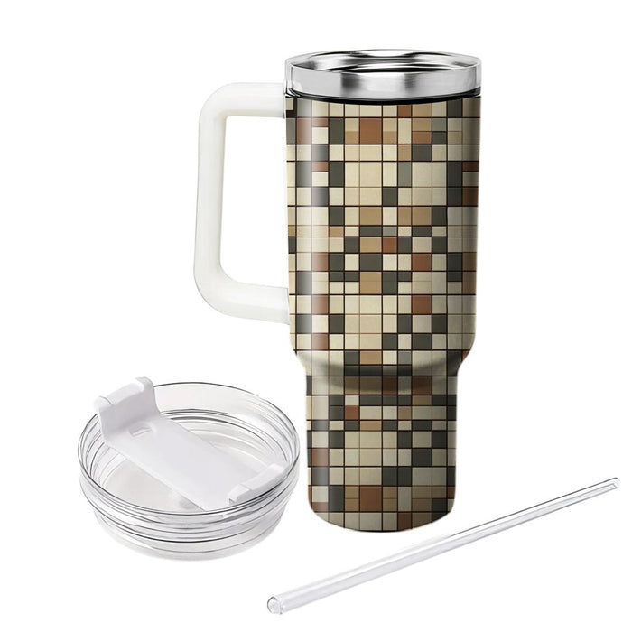 Vintage Checkerboard Pattern  Personalized Tumblers